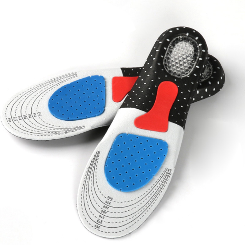 Women Men Silicone Gel Orthotic Arch Support Massaging Sport Shoe Insole Run Pad