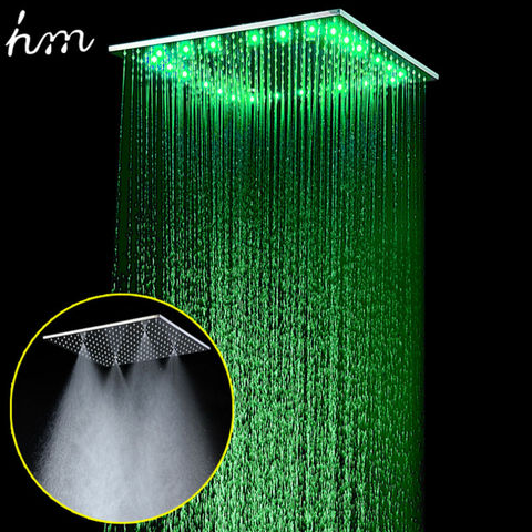 hm 20'' Multi Function Led Big Shower Head Ceiling Rain SUS304 Mirror Rainfall & SPA Mist Massage Different Options&Light Shower ► Photo 1/1