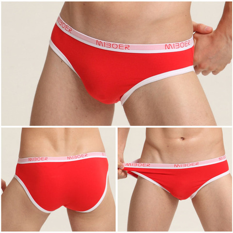 New Cotton Sexy Underwear Man Brief U Convex Mens Panties Low