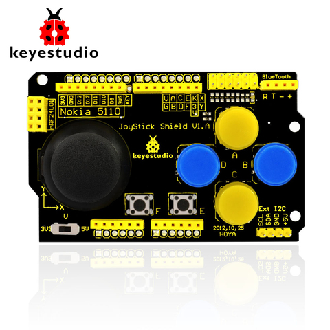 Free shipping ! Keyestudio JoyStick Shield PS2 for Arduino nRF24L01 Nk 5110 LCD I2C ► Photo 1/6