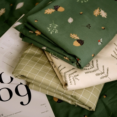 250cm x 50cm Green pine cone full cotton lining DIY Sheet Quilt cover Bedding cloth Decorate manual fabric 320g/m ► Photo 1/5