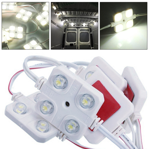 12 V 10x4 LED Waterproof Inside Roof light kit Car Interior Lighting for RV Van Boat Trailer Car Styling Bright White Lamp ► Photo 1/6