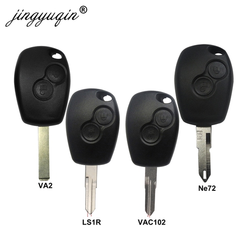 jingyuqin 10pcs 2 Button Remote Car Key Fob Shell Case for Renault Megane Modus Clio Logan Sandero Duster Nissan VAC102 Ne72 VA2 ► Photo 1/3