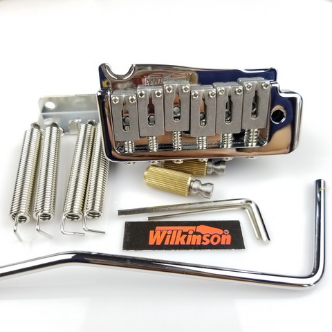 Guitar Parts WILKINSON WVP Electric guitar Tremolo System Bridge 2 Point Steel Saddle Tremolo System Chrome Silver Gold ► Photo 1/6