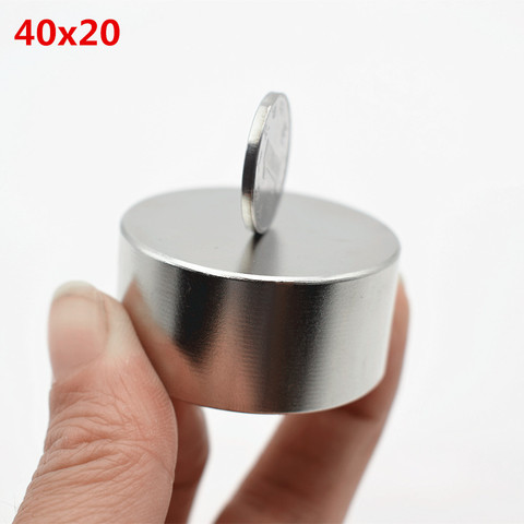 N52 Neodymium magnet 40x20 rare earth super strong powerful round permanent magnet 50X30mm search N35 N40 electromagnet ► Photo 1/6