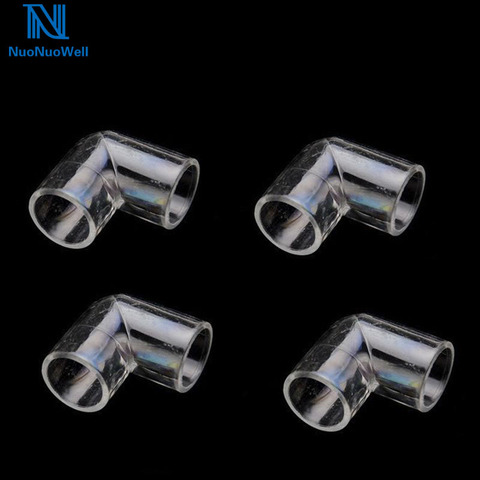 NuoNuoWell 5PCS-Pack ID 16/20/25MM Transparent Acrylic Pipe Joints 90 Degree Elbow Connector Aquarium Supplies ► Photo 1/5