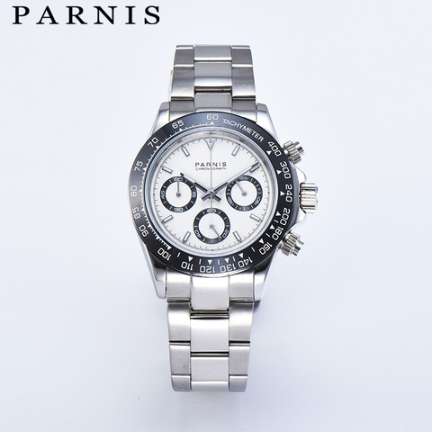 Parnis 39mm Dial Quartz Chronograph Top Brand Luxury Pilot Business Waterproof Sapphire Crystal Men's Watch Relogio Masculino ► Photo 1/6