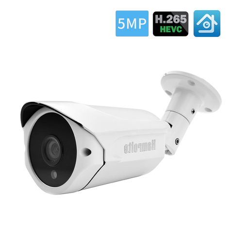 Hamrolte IP Camera 5MP H.265 Low Storage Outdoor Camera IP67 Waterproof 20M IR Distance Nigthvision Support Remote Access Xmeye ► Photo 1/6