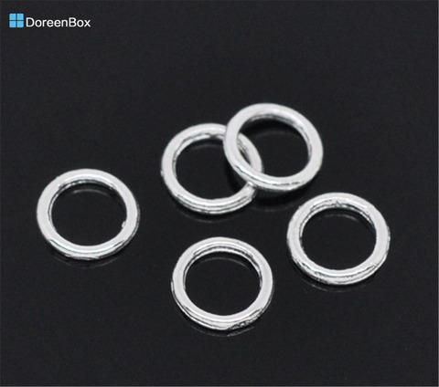 500 PCs Doreen Box Soldered Closed Jump Rings 6mm Alloy Silver Color For DIY Jewelry Making Findings Wholesale, Hole: 4.2mm ► Photo 1/3