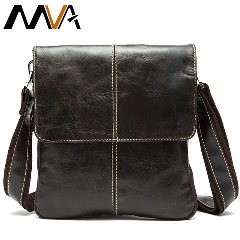 MVA men's shoulder bag for men oil leather small messenger bag men's genuine leather male crossbody bags for men handbag 8006 ► Photo 1/6