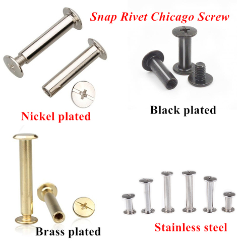 20/10/5pcs Chicago screws M5*6/8/10/12/15/18/20/25/30mm steel Rivet books butt screw photo album binding post screw sex bolt ► Photo 1/5