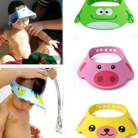 Buy Online New Arrival Lovely Adjustable Baby Hat Toddler Kids Shampoo Bathing Shower Cap Wash Hair Visor Caps For Baby Care Alitools