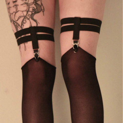 2022 fashion pastel goth female garterbelt Sock Strapless suspender belt for Stockings Garters leg bondage clip retail Suspende ► Photo 1/6