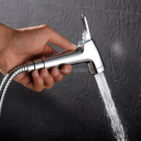 ABS Bidet Shattaf Douche Spray Chrome Hygienic Muslim Toilet Hand-held Toilet Plating Spray Nozzle Sprinkler Shower Head Bidet ► Photo 1/5