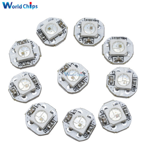 10Pcs DC 5V 3MM x 10MM WS2812B SMD RGB LED Mini PCB Board 5050 Chip Built-in IC-WS2812 Top Quality ► Photo 1/6
