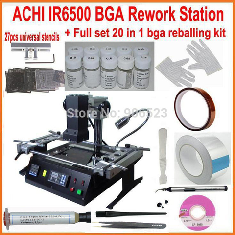 2015 New full set ACHI IR6500 Infrared BGA rework station + 20 in 1 bga reballing kit for laptop game consoles xbox ps3 repair ► Photo 1/6