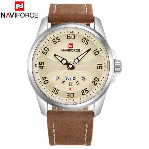 2022 New NAVIFORCE Brand Men Quartz Watches Leatehr Waterproof Analog Watches Mens Date Casual Clock Rome Time Relogio Masculino ► Photo 1/6