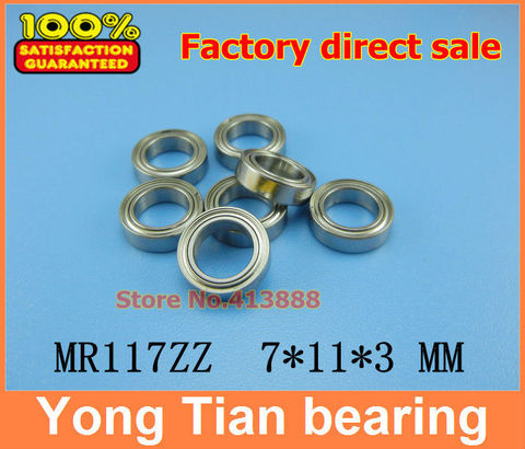 NBZH Factory direct sale MR117 SMR117 Z 7*11*3 mm high-quality Miniature stainless steel bearing 440C material 10 pcs/lot ► Photo 1/1