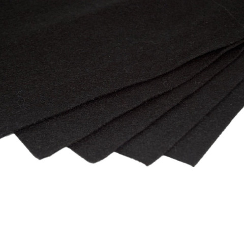 Black Non Woven Felt Fabric Sheets Fiber Thick Kids DIY Craft Assorted Fabric Square Embroidery Scrapbooking Craft   AA8505 ► Photo 1/3