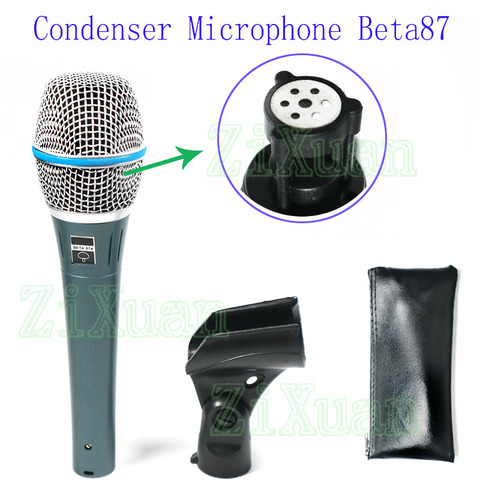 beta87 a c top quality beta87a real condenser capsule wired karaoke solo vocal stage live condenser microphone ► Photo 1/5