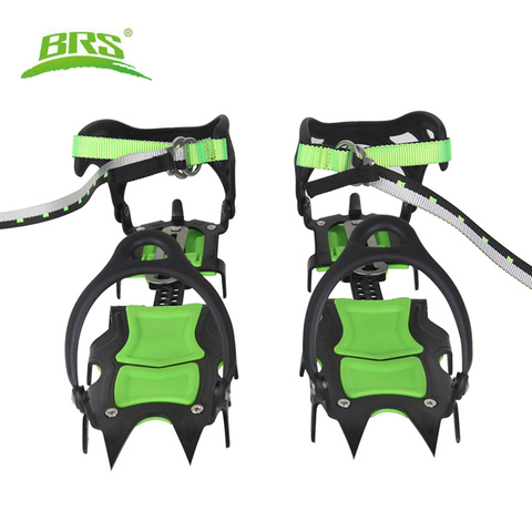 BRS 14 Teeth Claws Crampons Shoes Ice Crampons Snow Boot Shoes Non slip Cover Ice Gripper Professional Manganese Steel Outdoor Hiking Climbing Equipment ► Photo 1/6