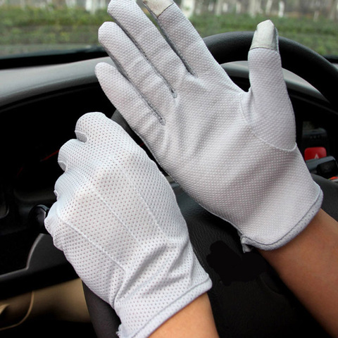 New Men's Summer Outdoor Sports Fitness Cycling Sunscreen Short Sun Gloves Thin Cotton Fashion Touch Screen Driving Gloves L20 ► Photo 1/6