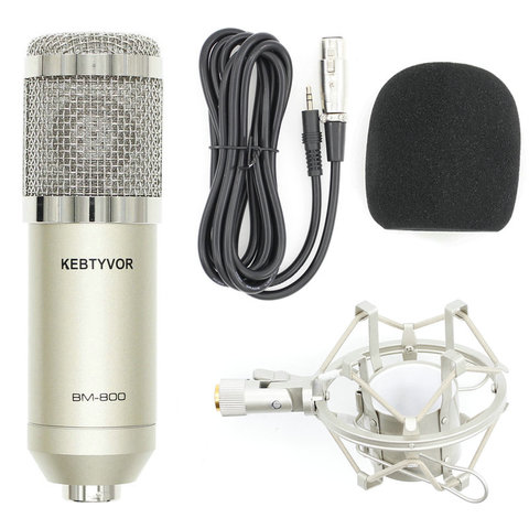 bm 800 BM800 Condenser Recording Microphone For Laptop MAC Or Windows Cardioid Studio Vocals Voice Over, YouTube ► Photo 1/6