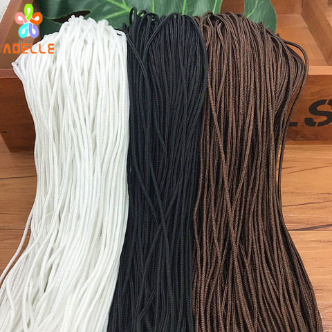 2mm Braided Nylon Rope white/black/coffee colors curtain blinds accessory shutter string DIY beading cord free shipping 95yard ► Photo 1/6