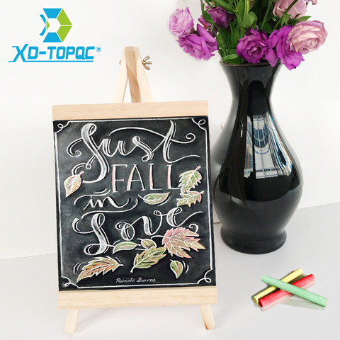 XINDI 20*36cm MDF Desktop Bulletin Blackboard New Pine Wood Easel Chalk Board Kids Wooden Message Chalkboard Drawing Boards BB72 ► Photo 1/6