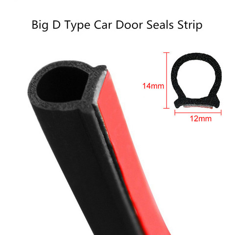 Big D Type Car Door Seal Strip Sound Insulation For The Car 4 5 8 Meters Big D Shape Auto 3M Rubber Seals ► Photo 1/5