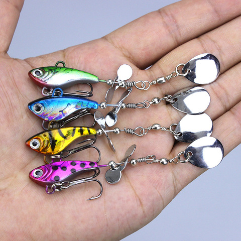 1Pcs 8.8CM 11G Hard VIB Fishing Lures Trout Spoon Metal Spinners Baits for Jig Fly Fishing Baits Sea Hard Lures With Hooks Pesca ► Photo 1/6