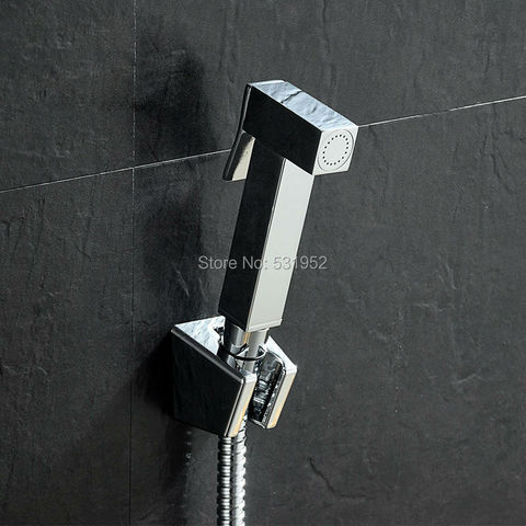 High Quality Wall mouted Toilet Brass Bidet Spray Shattaf Shower Kit Sprayer Jet with Shut off Valve ► Photo 1/5