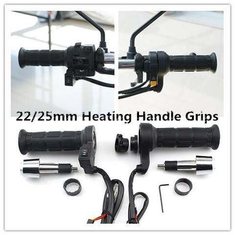 Motorcycle 25mm 22mm Heating Handle Grips 22mm/25mm Throttle Diameter Heated Handlegrips High Quality Winter Heated Handle Grips ► Photo 1/6