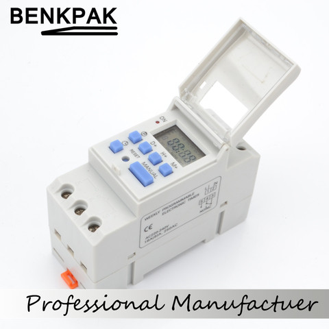 Manufacturer THC15A Electronic Weekly 7 Days Programmable Digital TIMER SWITCH Relay Control Din Rail tp8a16 ► Photo 1/5