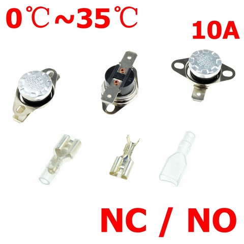 Thermostat Switch 0C 5C 10C 15C 20C 30C 35C DegC 10A NC Normally Close NO Normal Open Thermal Sensor Temperature Switches KSD301 ► Photo 1/2