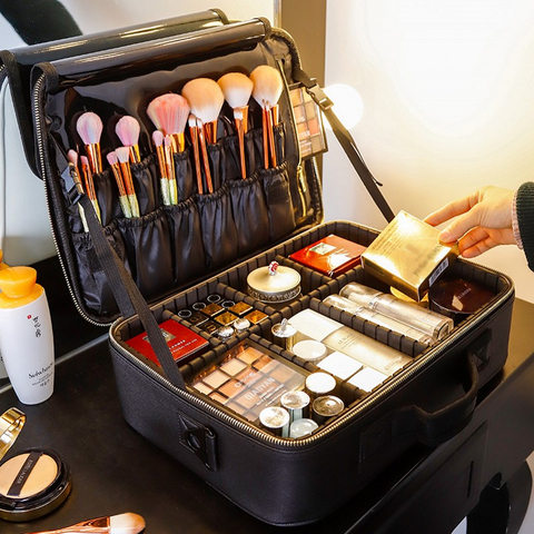 New Upgrade Large Capacity Cosmetic Bag Hot-selling Professinal Women Travel Makeup Case ► Photo 1/5