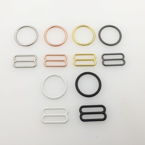 Wholesales 10 sets / lot (20 pcs) bra rings and sliders strap adjusters buckles 6 color underwear adjustment accessories ► Photo 1/6