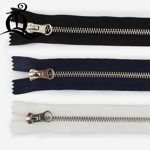 15cm-45cm 1pcs closed-End brand Metal Zippers With Pearl Slider, Multi-color #5 Zippers For DIY Sewing 10 mix Colors Available ► Photo 1/6