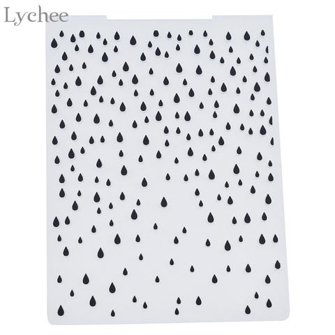 Lychee Life Irregular Raindrop Plastic Embossing Folder For Scrapbook DIY Album Card Plastic Template Stamp Card Making Decor ► Photo 1/2