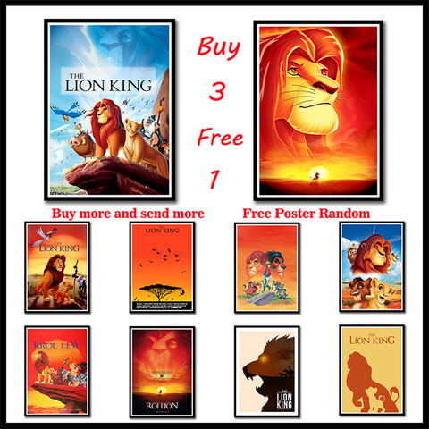 The Lion King animal Cartoon HD Movie Coated Paper Poster Core Printed Draw  Wallpaper Hanging Picture No frame Frameless - Price history & Review |  AliExpress Seller - Friend Store 