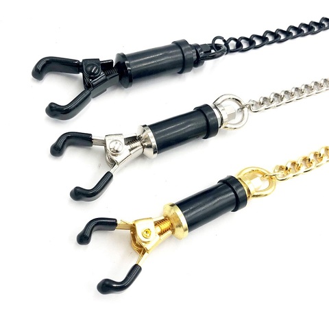 New style adjustable torture play Clamps metal Nipple clips breast Bondage Restraints Accessories Fetish bdsm sex toy ► Photo 1/6
