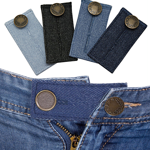 Unisex Skirt Trousers Jeans Waist Expander Waistband Extender Button Pant Elastic Extender Button Belt Extension Buckle 1Pc ► Photo 1/6