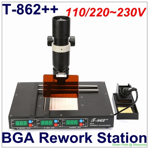 In Stock PUHUI SMT BGA IR Rework Station T-862++ IRDA Welder  Oven T862++ Infrared SMT SMD IRDA BGA Welder T 862 updated model ► Photo 1/1