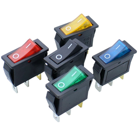 On/Off 3Pin Rectangle Long Rocker Switch with Waterproof Cover Car Dash SPST KCD3 ► Photo 1/6