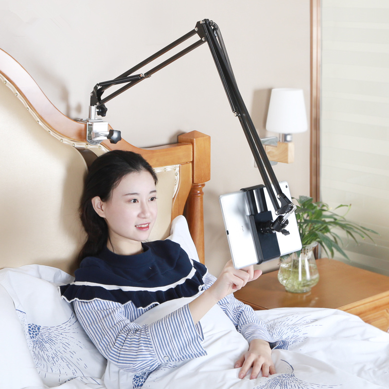 Adjustable Bed Tablet Stand 110cm Arm Universal Rotating Desktop