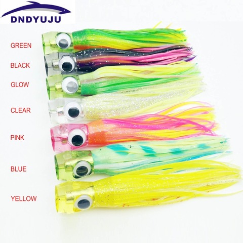 Fishing Lures 55g Boat Fishing Troll Bait Acrylic Resin Octopus Bionic Squid Fishing Bait Feather Skirt ► Photo 1/6