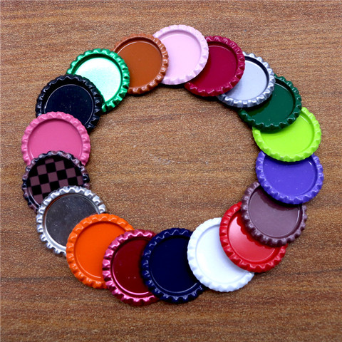 15pcs 25mm Colored Round Flattened Bottle Caps Flat Bottlecaps for DIY Hairbow Crafts Hair Bows Necklace Jewelry Accessories ► Photo 1/6