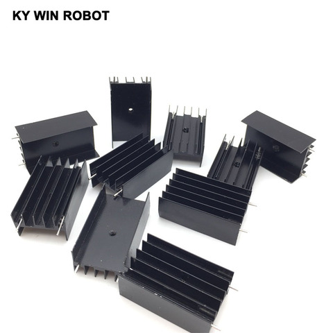 10 pcs Aluminium TO-220 Heatsink TO 220 Heat Sink Transistor Radiator TO220 Cooler Cooling 23*16*40MM With 2 Pins ► Photo 1/6