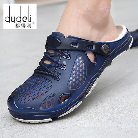 Jelly Shoes Slip-on Sandals Men Breath Flip Flops Summer Outdoor