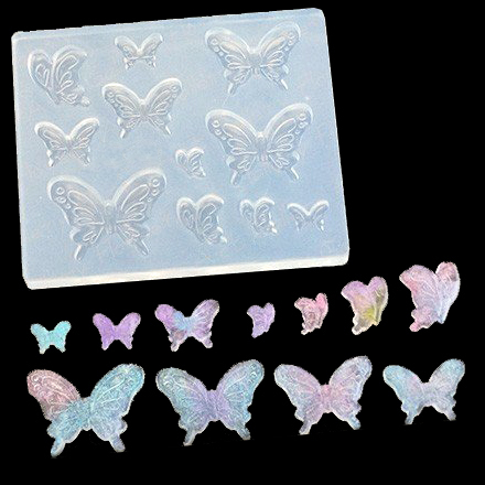 NEW Cartoon silicone mold DIY  jewelry butterfly necklace pendant lanugo mold resin molds for jewelry ► Photo 1/4